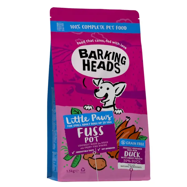 BARKING HEADS Little Paws Fuss Pot Duck granule pro psy 1,5 kg