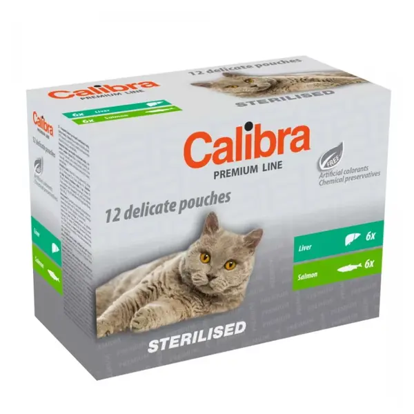 CALIBRA Premium Line Sterilised multipack kapsičky pro kastrované kočky 12 x 100 g