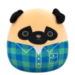 Plyšový mazlíček Squishmallows  Mops ve flanelové košili - Prince, 30 cm