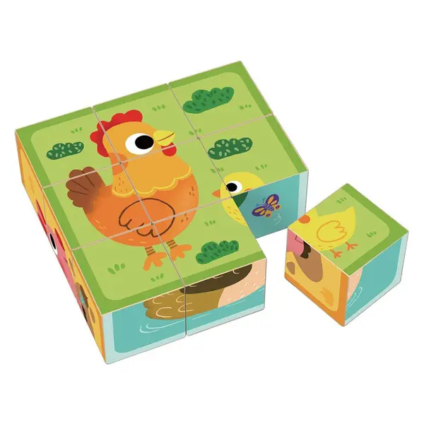 2KIDS TOYS Dřevěné kostky farma