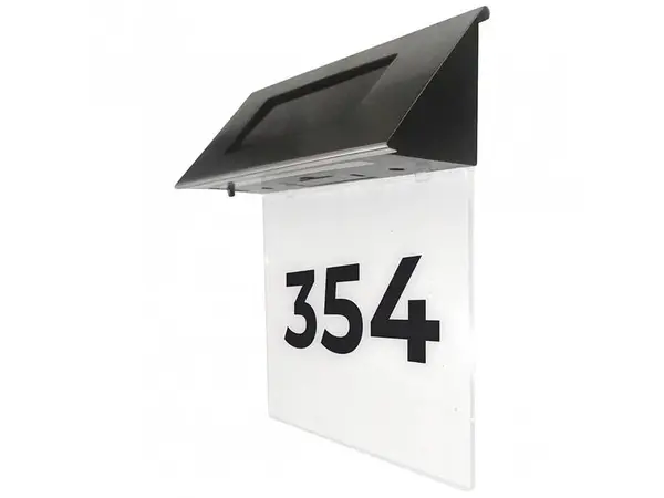 Svítidlo solární MagicHome SL2212498X s číslem domu - rozbaleno - poškozený obal