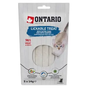 ONTARIO Lízací pochoutka extra tuňák a treska 5x14 g