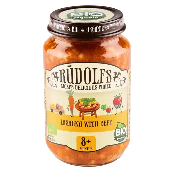 RUDOLFS Bio lasagne s hovězím masem 8m+ 190 g