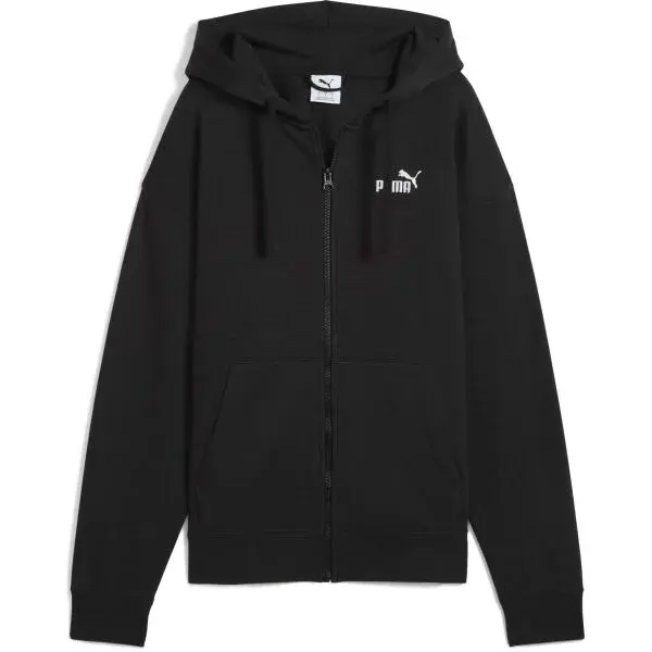 Puma ESSENTIALS SMALL NO.1 LOGO COMFORT FZ HOODIE Dámska mikina, čierna, veľkosť