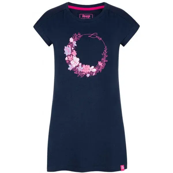 LOAP BALMA Dívčí šaty, tmavě modrá, velikost 112-116