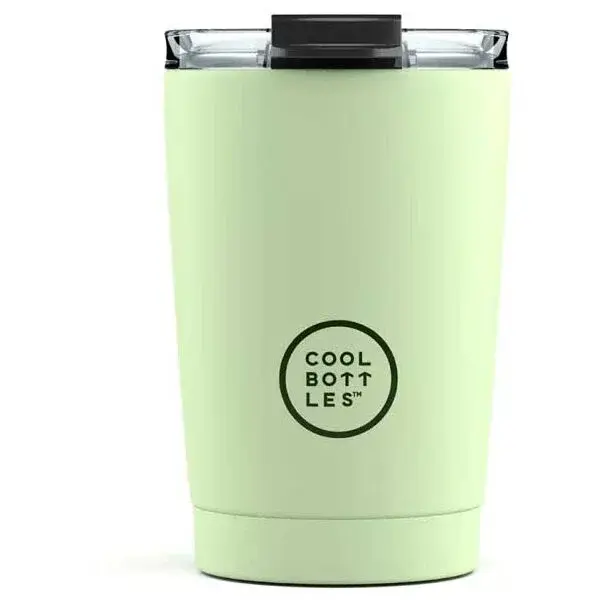 COOL BOTTLES TERMO 330 ML Nerezový termo hrnek, světle zelená, velikost 330 ML