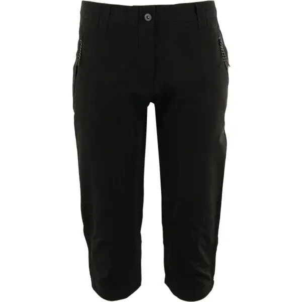 ALPINE PRO ULINA Dámské 3/4 kalhoty, černá, velikost