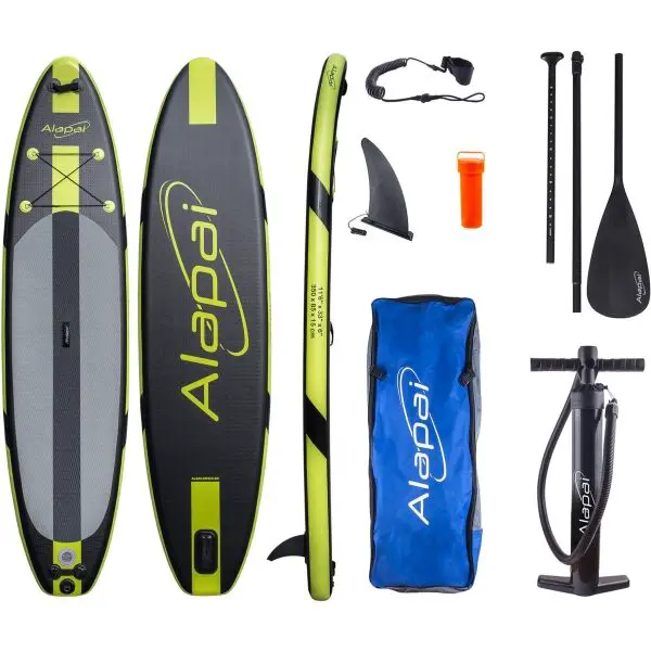 Alapai SAILOR 350 Nafukovací jednovrstvý paddleboard, černá, velikost
