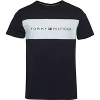 Tommy Hilfiger BLOCK LOGO SS Pánské triko, tmavě modrá, velikost