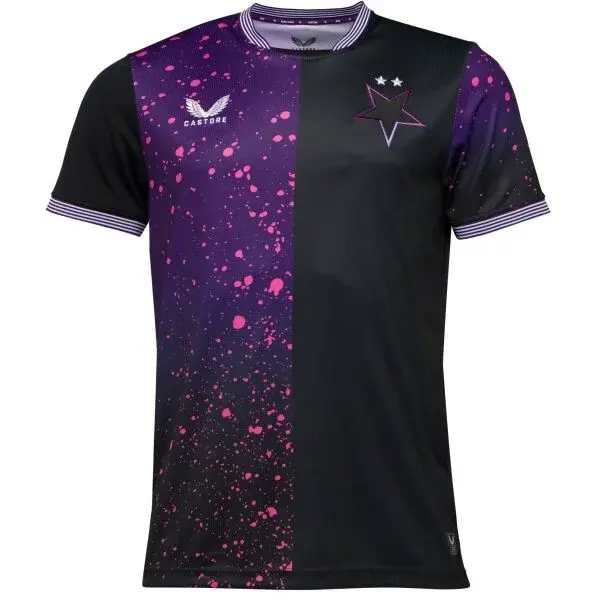 CASTORE SLAVIA PRAGUE AWAY SS SHIRT Pánský fotbalový dres, černá, velikost