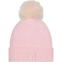 New Era MLB WMNS CHENILLE BOBBLE BEANIE NEW YORK YANKEES Klubový kulich, růžová, velikost UNI