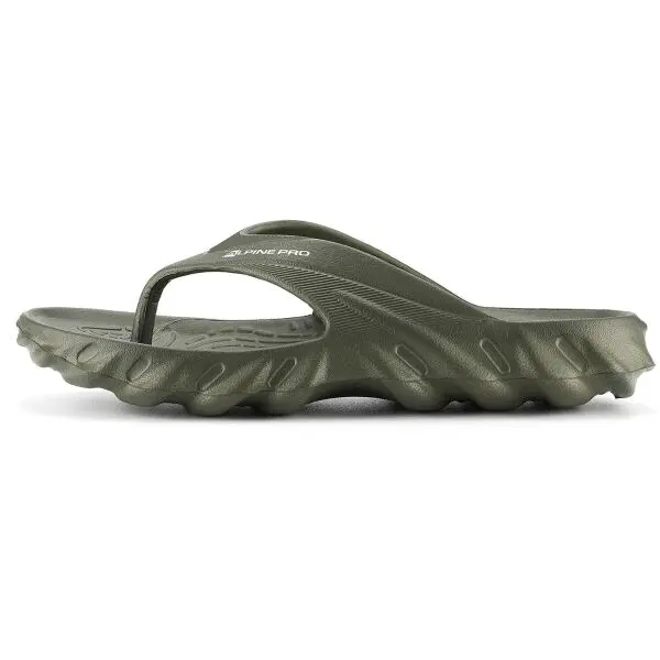 ALPINE PRO LORCEN Pánské žabky, khaki, velikost