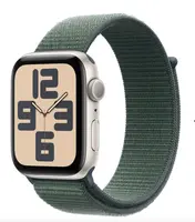 APPLE Watch SE (2024) 44mm Hvězdně bílý hliník s jezerně zeleným provlékacím řemínkem