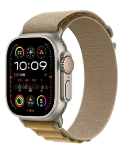 APPLE Watch Ultra 2 (2024) 49mm Přírodní titan se žlutohnědým alpským tahem M