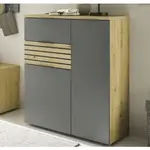 Předsíňová skříňka/botník Milan, dub artisan/šedá