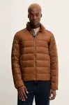 Péřová bunda Tommy Jeans pánská, modrá barva, přechodná, DM0DM20658