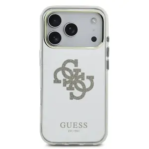 Zadní kryt Guess PC/TPU Mirror 4G Glitter Logo MagSafe pro Apple iPhone 17 Pro Max, zlatá