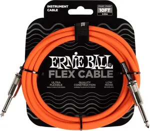 Ernie Ball Flex Instrument Cable 10'  Orange