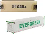 40 Refrigerated Sea Container "EverGreen" White "Transport Series" 1/50 Model by Diecast Masters