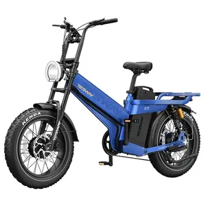TESWAY X7 AWD Electric Bike 1000W*2 52V 60Ah Blue