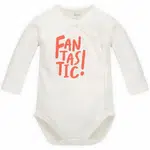 Pinokio Kids's Orange Flip Bodysuit Buttoned Longsleeve /Print