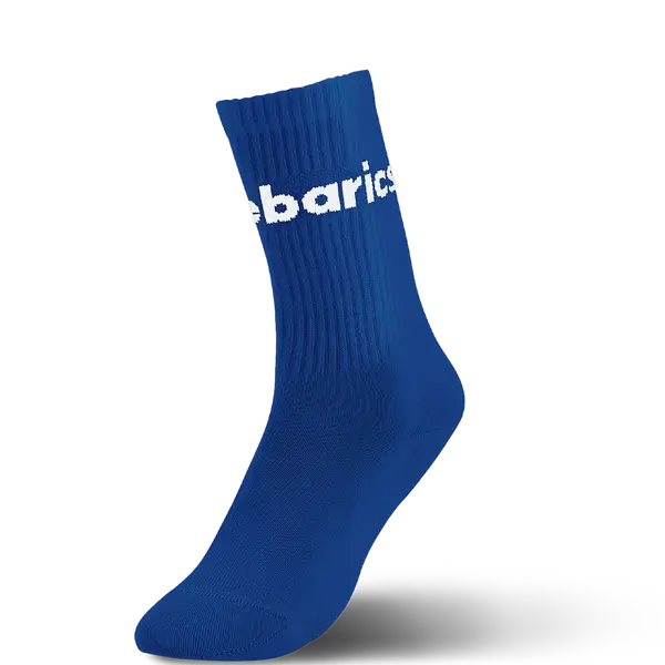 Barebarics - Barefoot Socks - Crew - Cobalt Blue - Big logo