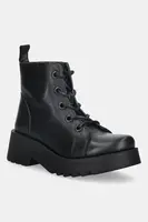 Kožené workery Fly London METZ788FLY dámské, černá barva, na plochém podpatku, P144788009