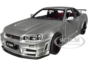 Nissan Nismo R34 GT-R Z-TUNE RHD (Right Hand Drive) Silver Metallic 1/18 Model Car by Autoart