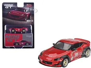 Nissan Z "Pandem" 23 Passion Red Metallic Limited Edition to 6600 pieces Worldwide 1/64 Diecast Model Car by Mini GT
