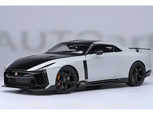 Nissan GT-R50 By ItalDesign Black and White Metallic 1/18 Model Car by Autoart