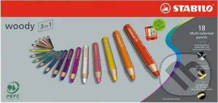STABILO woody 3 in 1 (18 kusov v púzdre so strúhadlom)