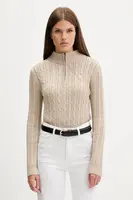 Bavlněný svetr Guess Jeans dámský, béžová barva, W5BR13 Z3HM1