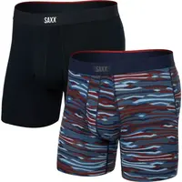 SAXX VIBE XTRA SOFT COMFORT 2PK Pohodlné boxerky, černá, velikost