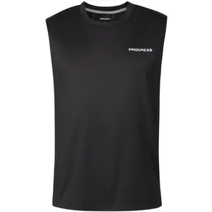 PROGRESS DRIVER SINGLET Pánský sportovní nátělník, černá, velikost