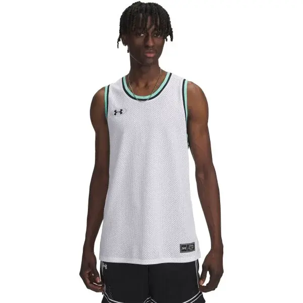 Under Armour ZONE PRO MESH TANK Pánské tílko na basket, bílá, velikost