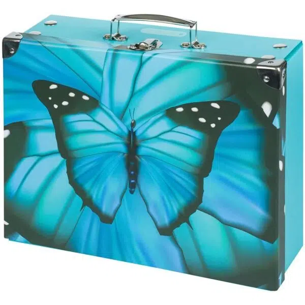 BAAGL BUTTERFLY Skládací školní kufřík, tyrkysová, velikost