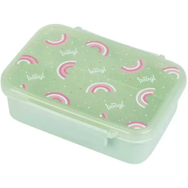 BAAGL DUHA Box na svačinu s přihrádkami, zelená, velikost