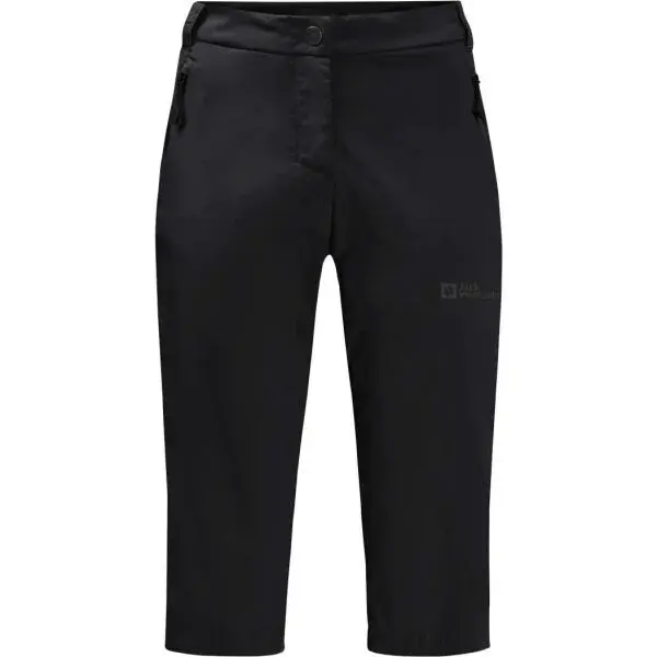 Jack Wolfskin ACTIVATE LIGHT 3/4 Dámské turistické 3/4 kalhoty, černá, velikost