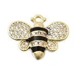 Brass Micro Pave Clear Cubic Zirconia Pendants
