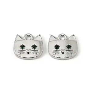 Alloy Micro Pave Sea Green Cubic Zirconia Pendants