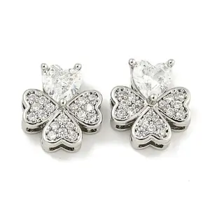 Brass with Clear Cubic Zirconia Charms