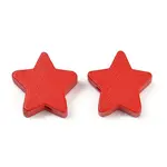 Spray Painted Wood Beads