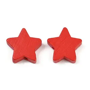 Spray Painted Wood Beads