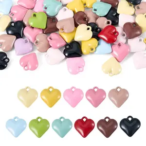 50Pcs Baking Paint Acrylic Pendants