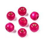 Dyed Natural Wood Beads