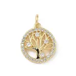 Brass Micro Pave Cubic Zirconia Pendants