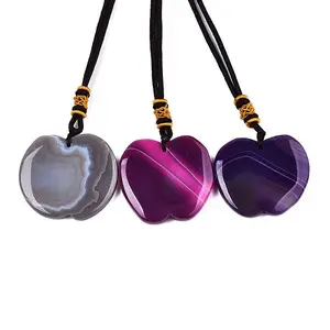 Natural Agate Pendant Necklaces