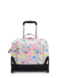 KIPLING Batoh 'Giorno'  modrá / žltá / ružová / biela
