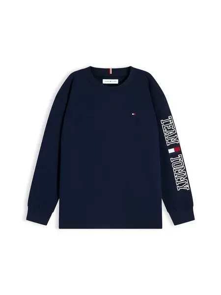 TOMMY HILFIGER Tričko 'TEAM'  námornícka modrá / biela