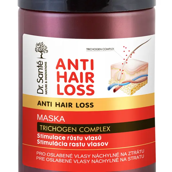 Maska pro podporu růstu vlasů Dr. Santé Anti Hair Loss - 1000 ml + dárek zdarma